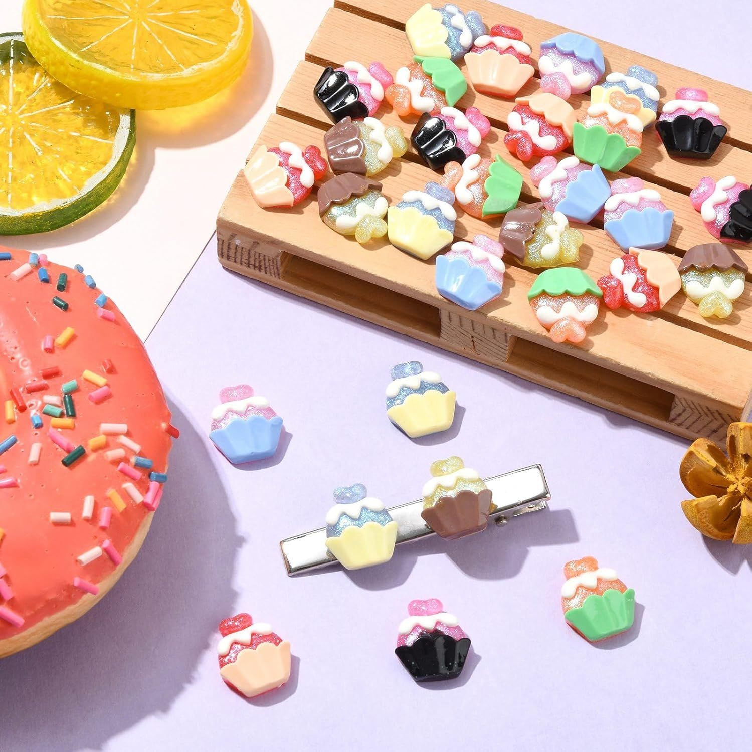 Airssory Insect Breakfast Fruit Crown Resin Flatback Pendant for DIY Jewelry Embellishment Craft Phone Bag Shoes Art Nails image number 2