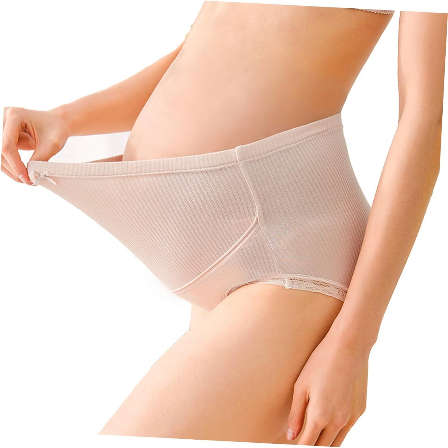 3Pcs Cotton Maternity High Waist Panties for Pregnant Women Adjustable Band and Soft Fabric for Daily Comfort and Postpartum Recovery image number 6