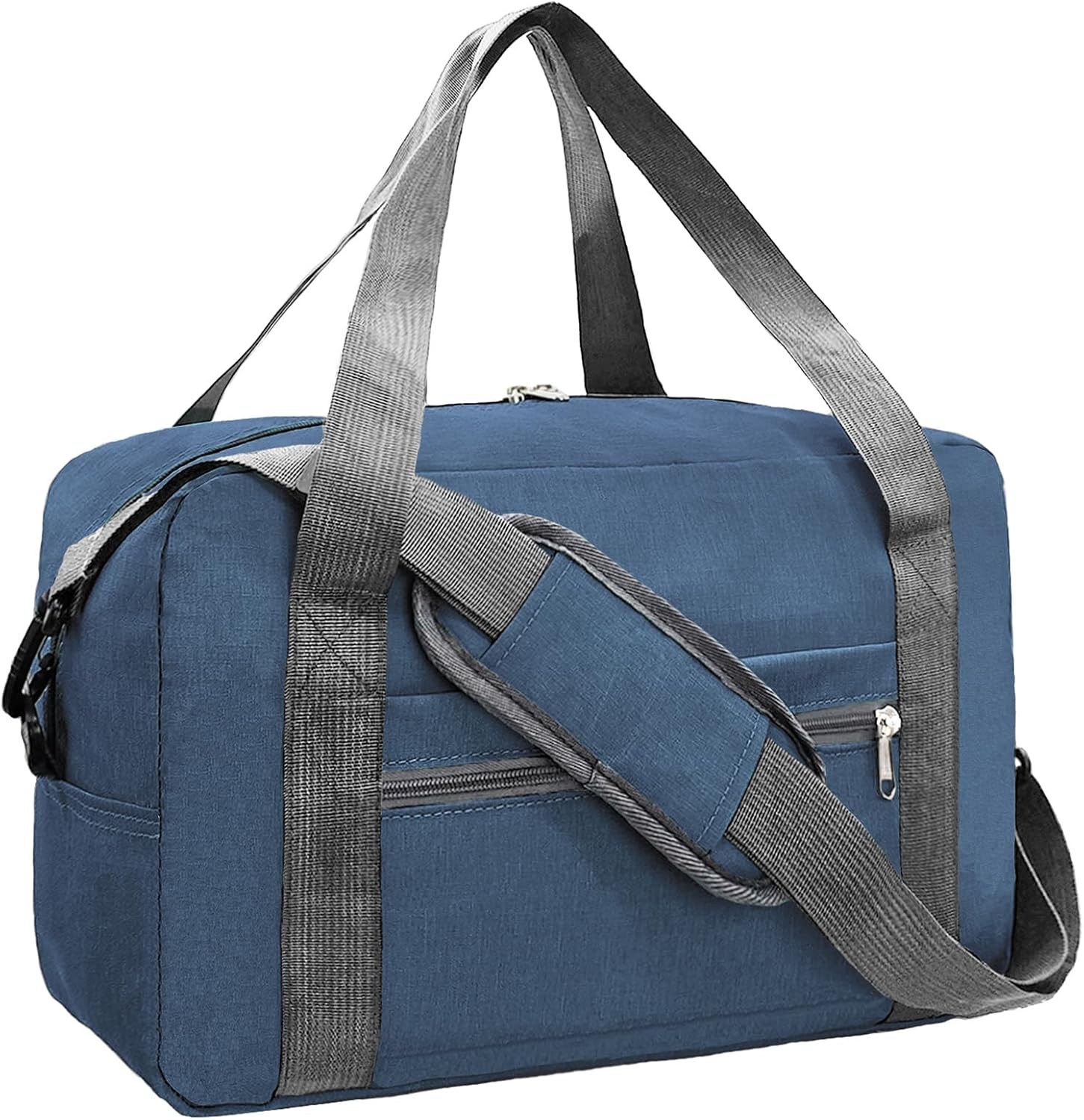 Lifwimner for Spirit Airlines Personal Item Bag Underseat Carry-On Luggage Foldable Travel Duffle Bag for Airplanes, Navy, 30L, Trendy image number 4