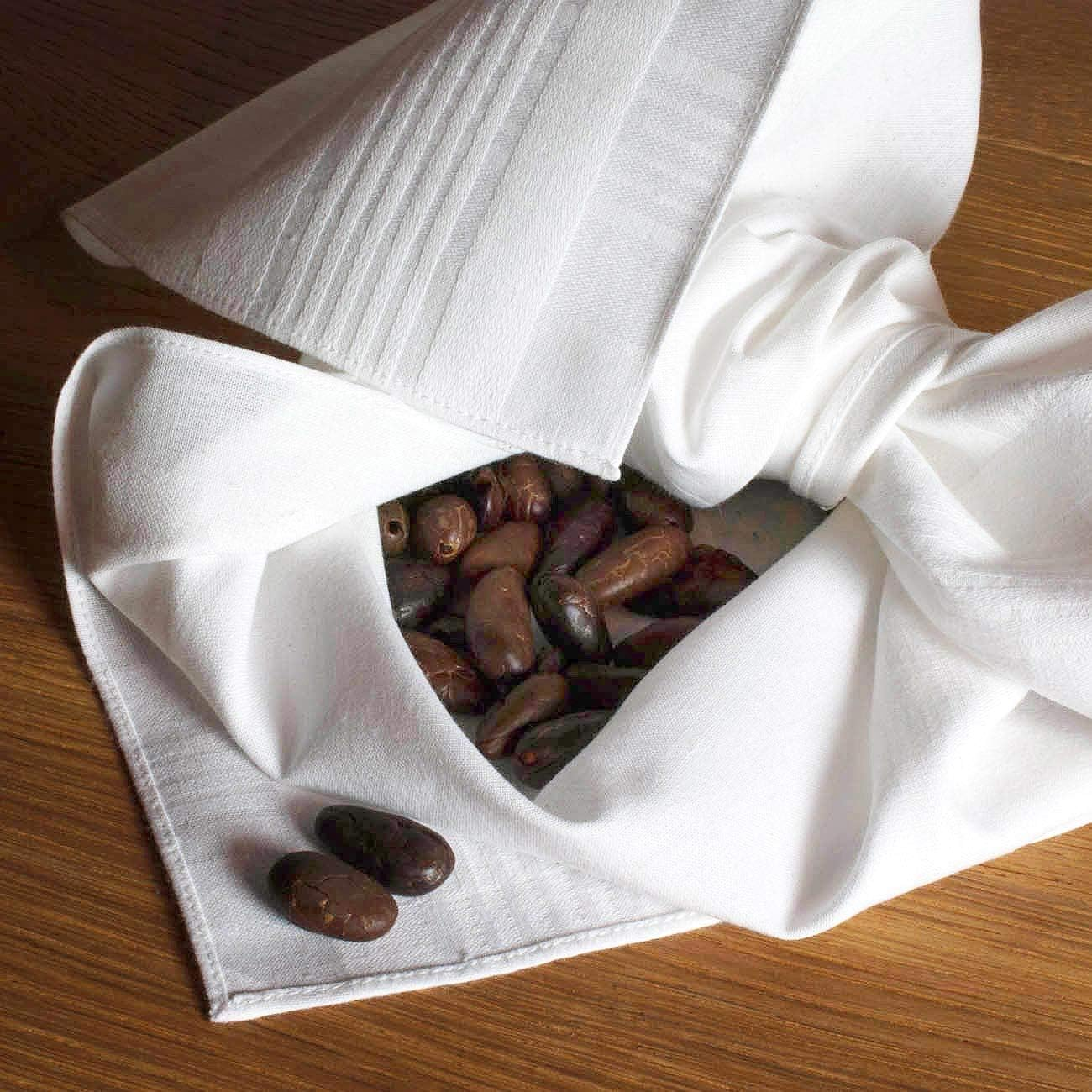 Organic Cotton Handkerchiefs - Pack of 6-100% Cotton GOTS Certified - Ice image number 5