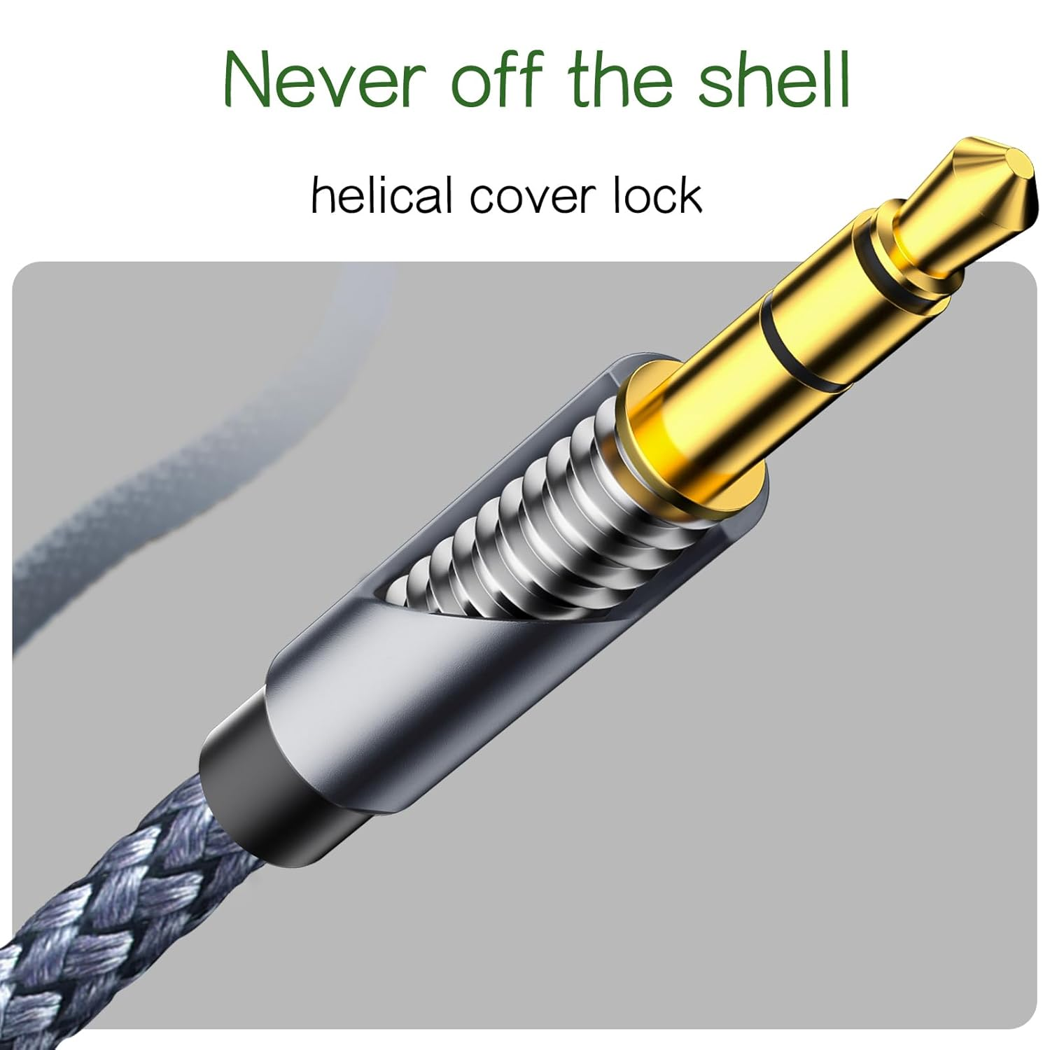 Ruaeoda Aux Cord for Car 1.5 Ft,2Pack 3.5Mm Audio Cable Male to Male Stereo Hi-Fi Sound Nylon Braided Aux to Aux 1/8 Cable for Headphones Car Home Stereos Speakers Tablets