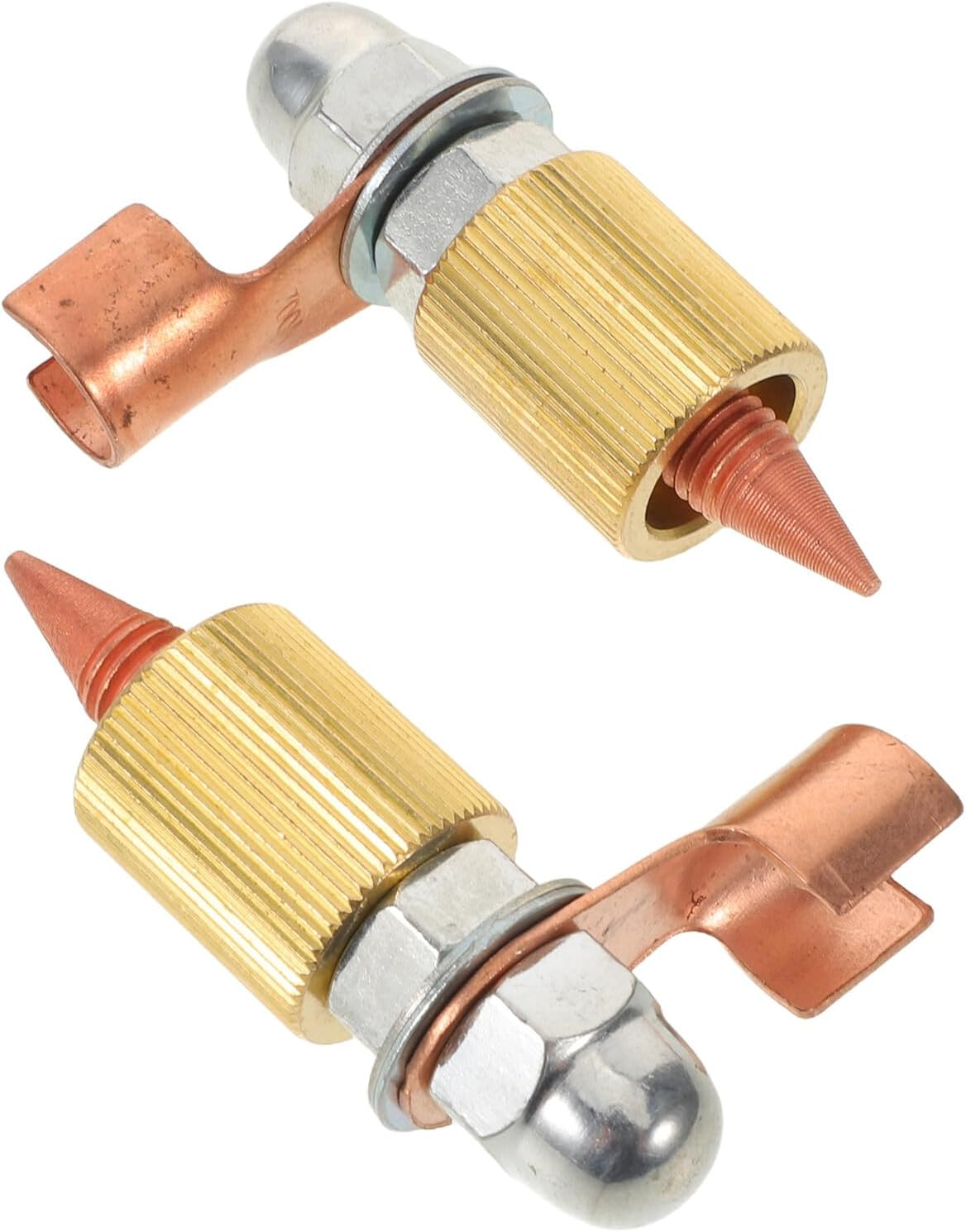 TOMETURE 2Pcs Auto Body Welding Ground Clamp Tools, Vehicle Panel Beating and Sheet Metal Dent Puller Attachments for Welding Machine Accessories, Copper Collet Chuck Body Panel Repair Kit image number 5