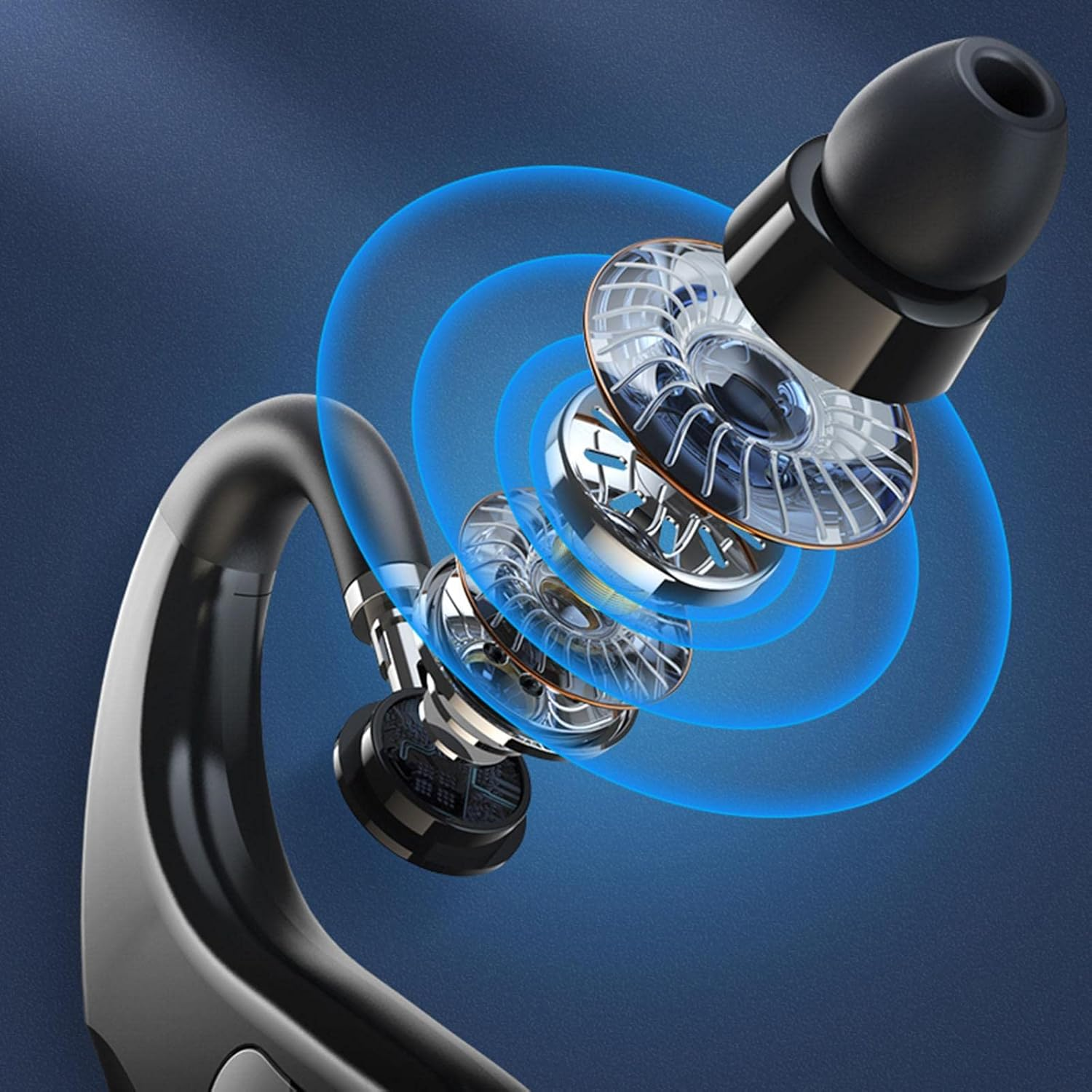 Eigell Q20 Headset Outdoor Hanging Ear Noise Reduction Sound Waterproof Rotating Stereo for Ios and Android - Green image number 3