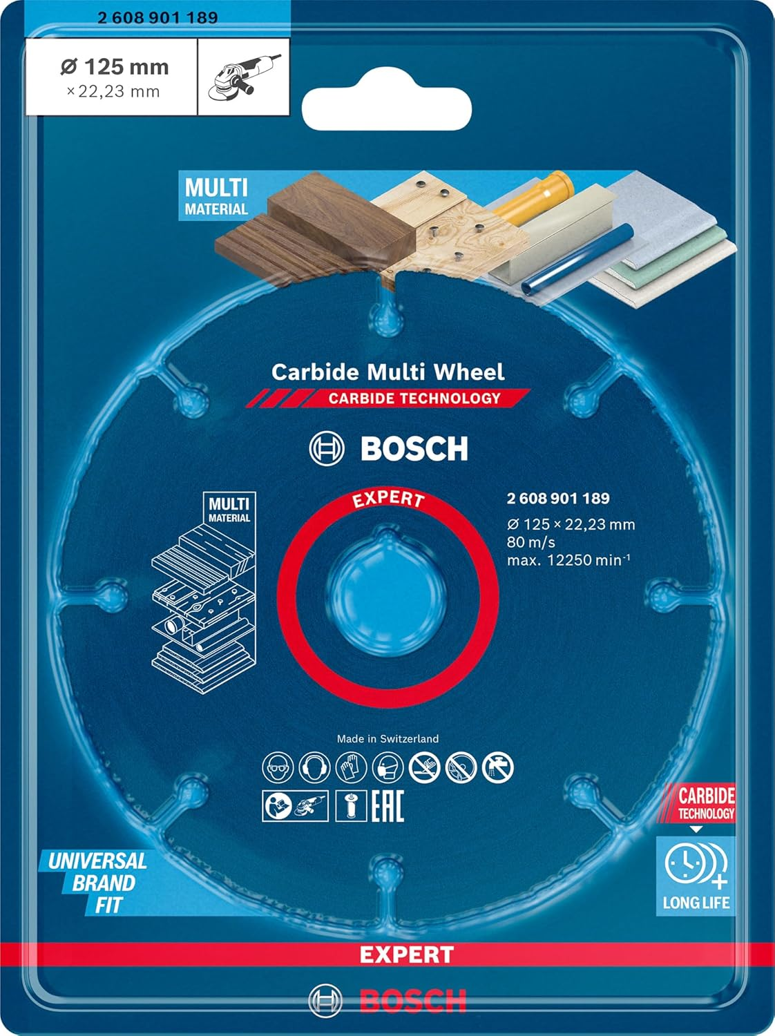 Bosch Accessories Expert Carbide Multi Wheel Cutting Discs (For Hardwood, Diameter 125 Mm, Accessories Small Angle Grinder) image number 2