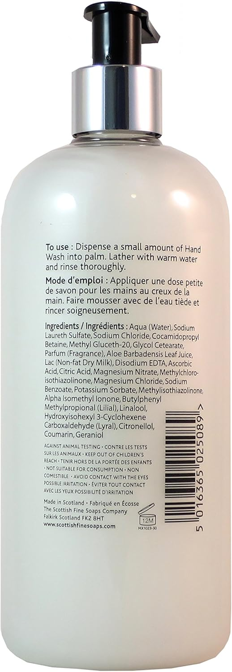 Scottish Fine Soaps Au Lait Liquid Hand Wash - XLARGE (500Ml/17.5 Oz)