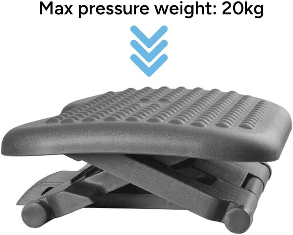 Ergolux Adjustable under Desk Foot Rest (Black) - ELFTRSTR02A image number 2