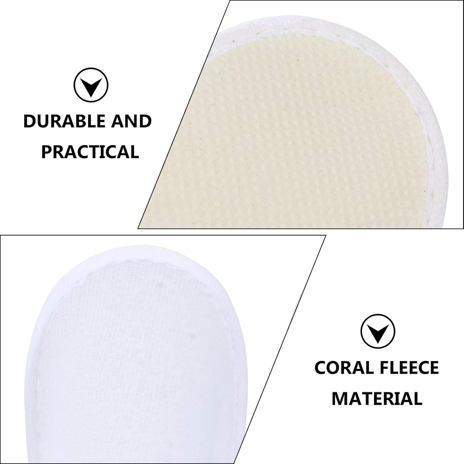 Vaguelly 24Pairs Women Men Hairdressing Slippers White Skid-Resistant Salon Light Portable image number 4