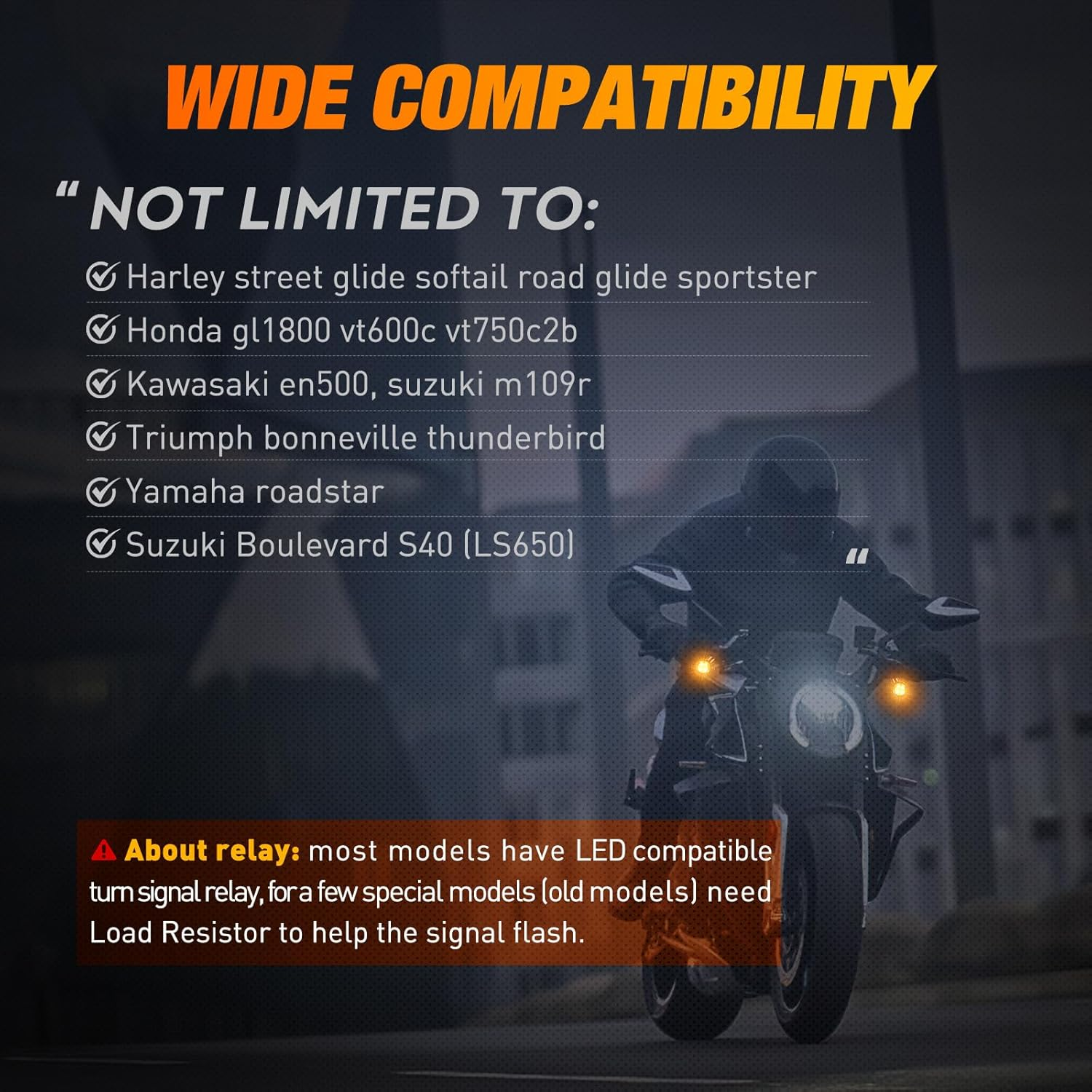 Nilight Motorcycle Rear LED Turn Signals Brake Tail Light Red Yellow Beam Mini Size Blinkers Compatible with Harley Honda Kawasaki Suzuki Triumph Yamaha Cruiser image number 3