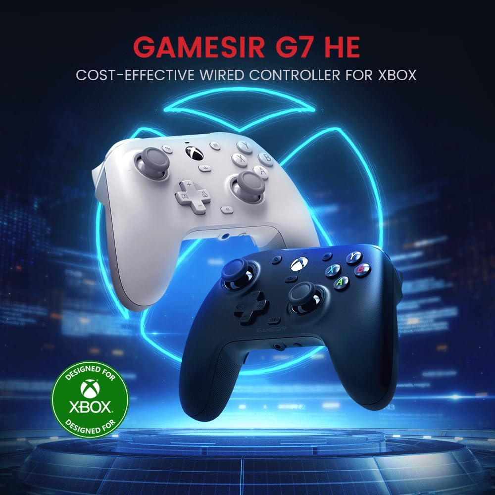 Gamesir G7 HE Wired Controller, Officially Licensed Controller for Xbox Series X|S, Xbox One, Windows 10|11, PC, Video Game Controller with Hall Effect Sticks (Black)