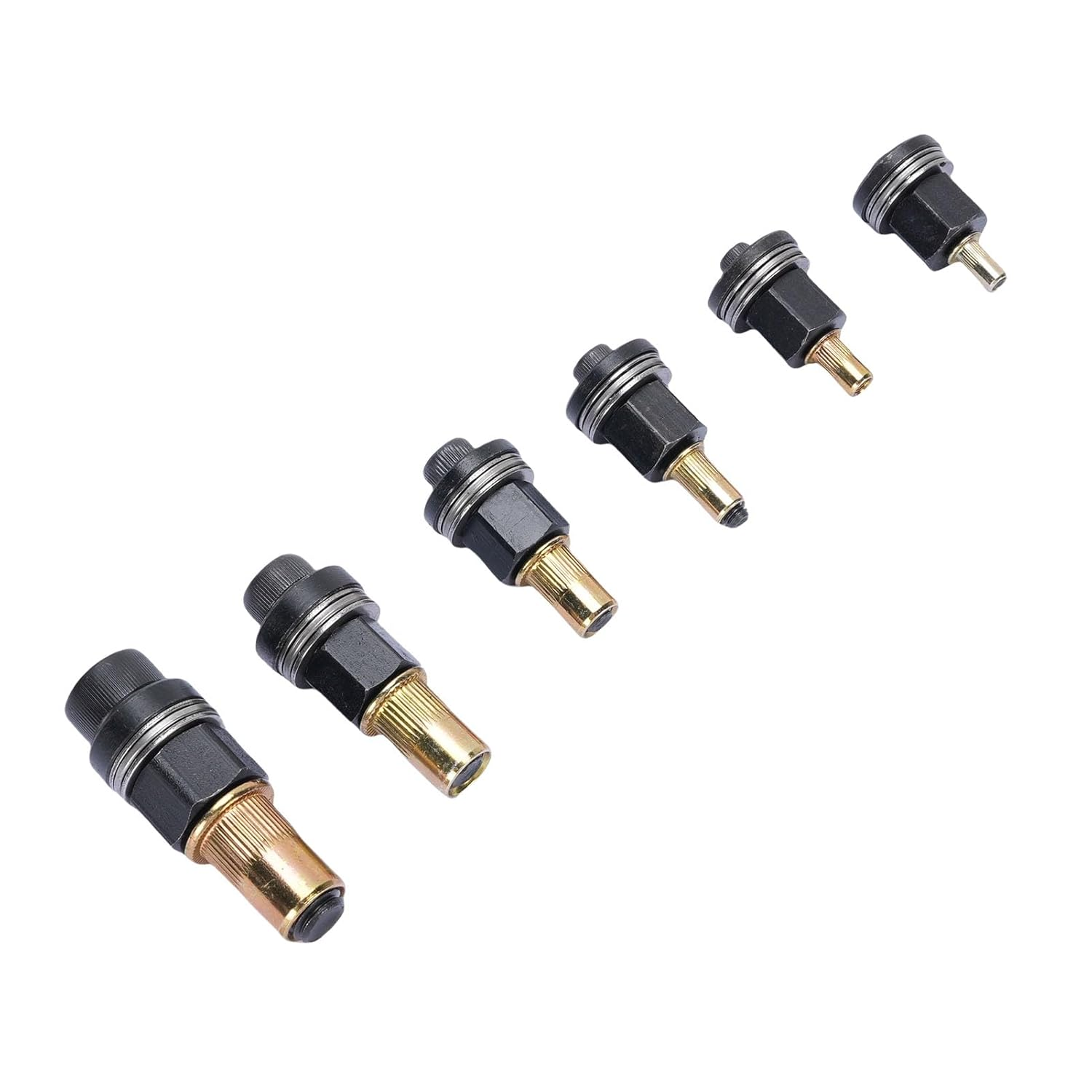 Cryfokt 6 Pcs Rivet Nut Tool Kit, M3 M4 M5 M6 M8 M10 Carbon Steel Rivnut Tool Set, Riveter Rivnut, Hand Rivet Nut Gun Head for Narrow Space Furniture Industrial image number 5