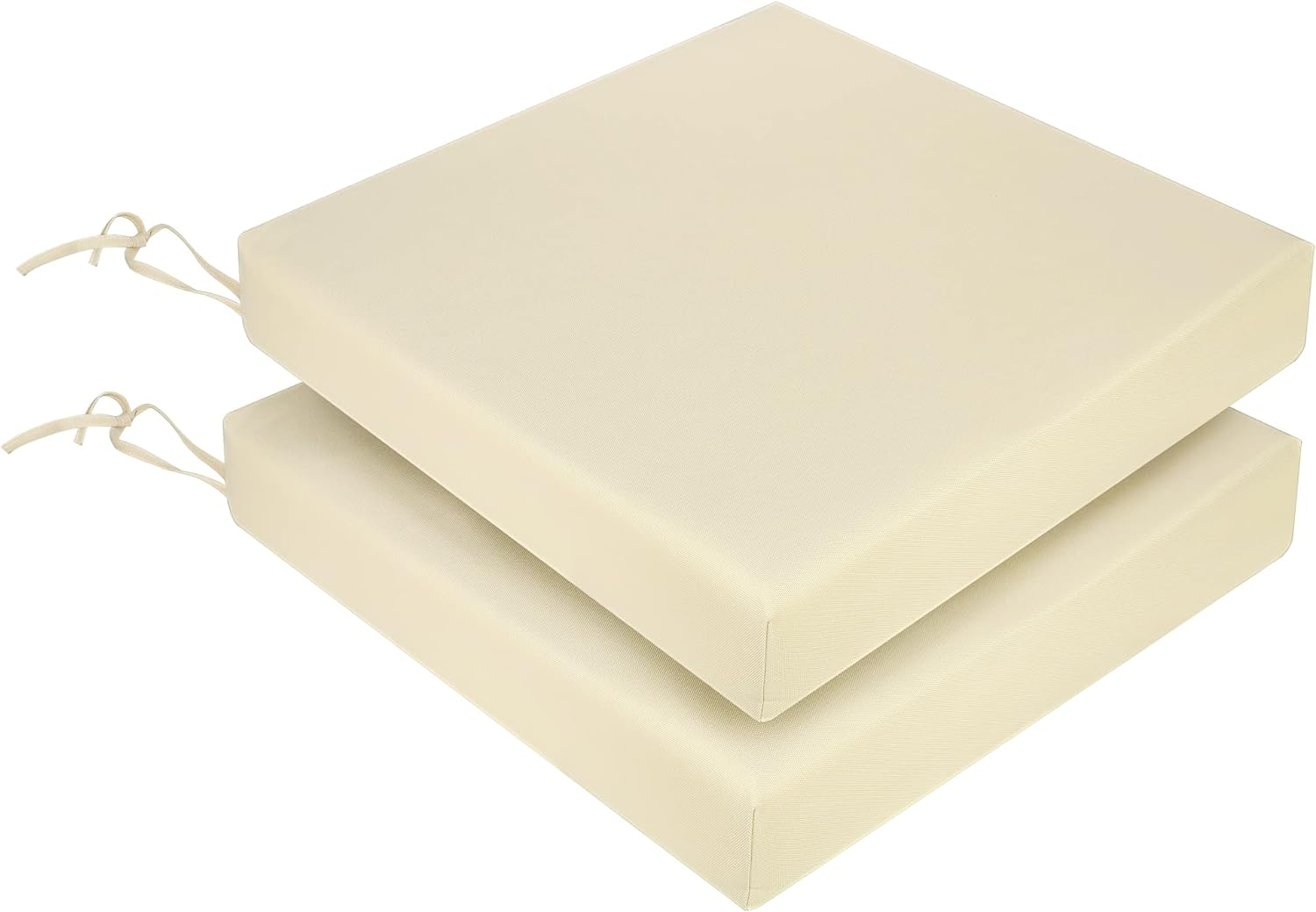 2 Set Patio Chair Cushion 48Cmx48Cm Waterproof Outdoor Seat Cushions for Patio Furniture 3-Year Color Fastness Garden Sofa Couch Chair Pads with Handle and Adjustable Straps(Light Gray)