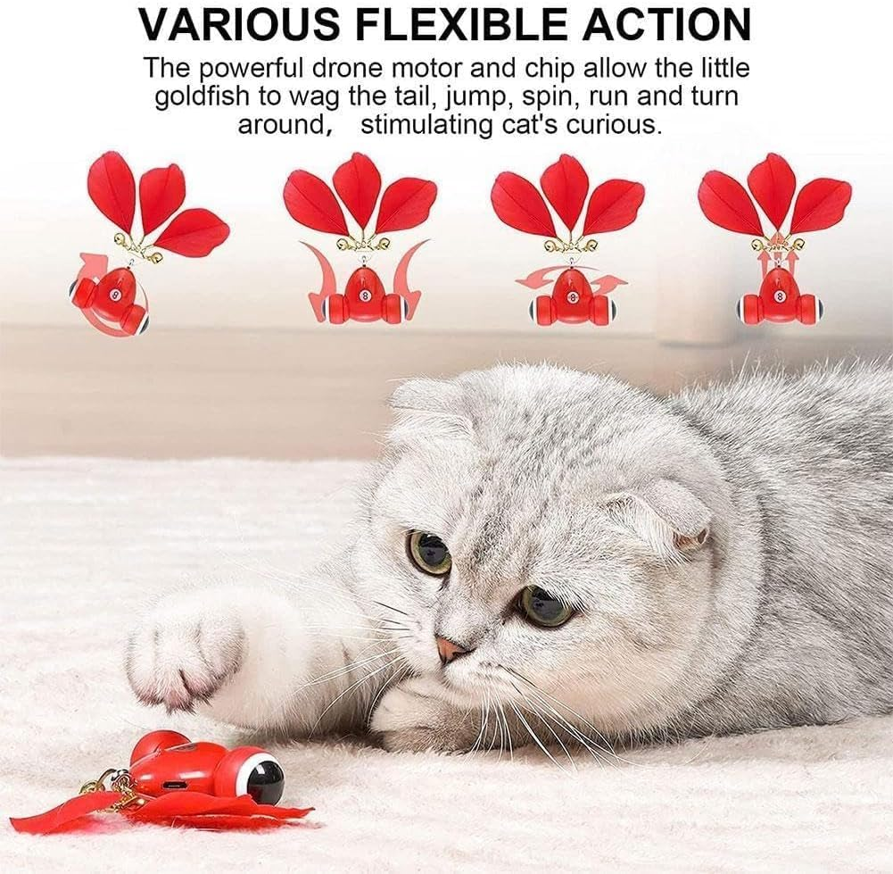 Kitifish Toy Fully Automatic Intelligent Teasing Small Goldfish Toy Cats Toy Interactive Pet Kitten Hunting Funny Toys image number 6