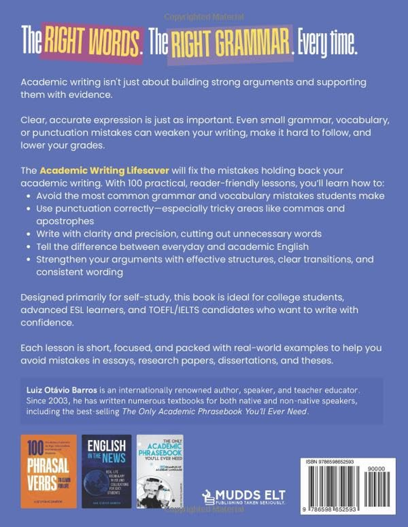 The Academic Writing Lifesaver: 100 Grammar, Vocabulary, and Punctuation Mistakes&mdash;Fixed for Good image number 1