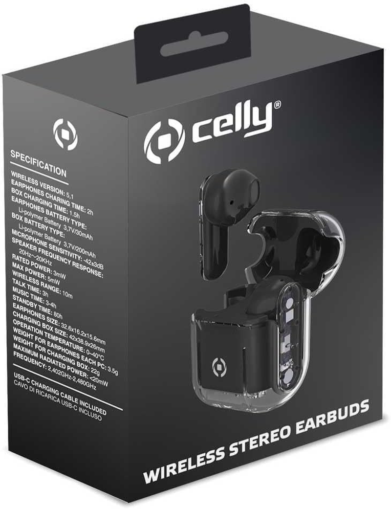 Celly Wireless Headphones Black image number 2