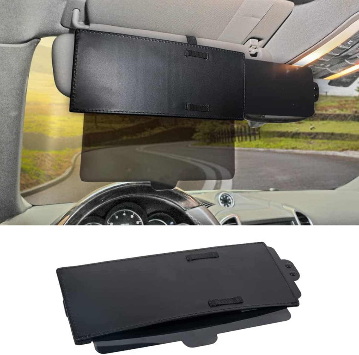 Car Visor Extender Anti-Glare Adjustable Car Sunshade Extender Universal Anti-Impact Car Sun Visor Extension Car Interior Accessories for Most Automobile SUV Truck Car Visor Extender Anti-Glare