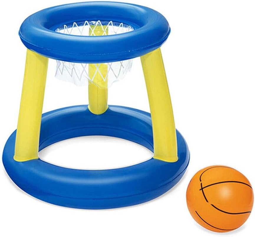 Leona Co Basketball Hoop Toys, Floating Basketball Pool Game, Swimming Pool Floats Toys, Summer Outdoor Water Play Toy for Kids and Adults, 61Cm X 59Cm