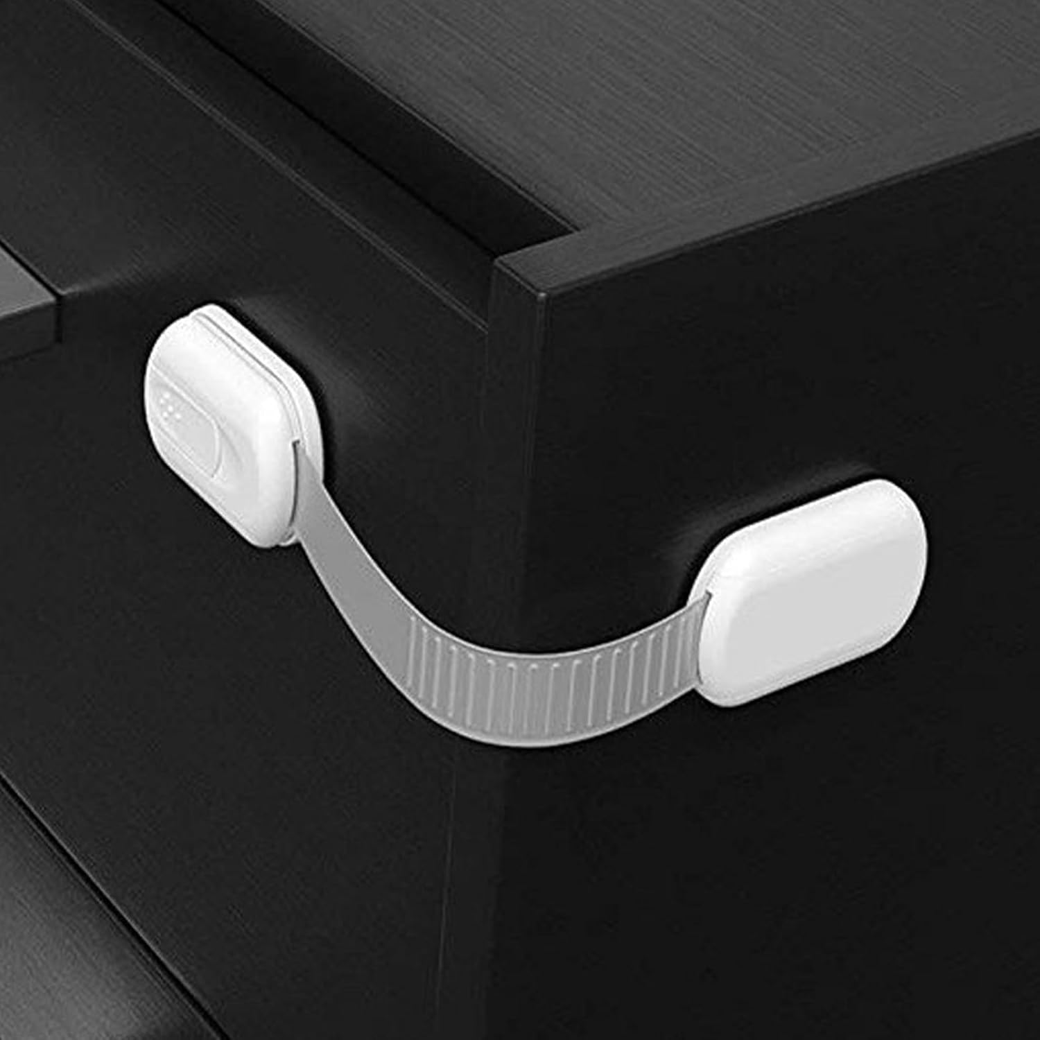 Yxvyxymyxxg​ Child Safety Locks - 6 Pack White Transparent Design Blends with Furniture, Prevents Access to Sharp and Dangerous Items, for Nursery, Living Room and Office image number 4