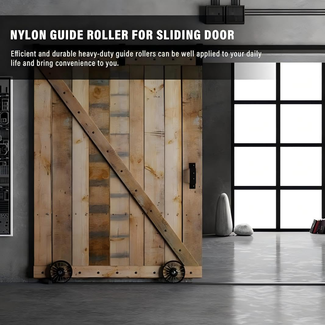 Slide Gate Guide Rollers Adjustable Sliding Gate Rollers Heavy Duty Sliding Gate Support Wheel Gate Roller Guide Yellow Nylon Gate Rollers 2Pcs