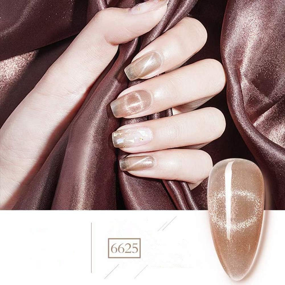 Crystal Cat Eye Gel Warm Girl Nail Polish Kit, 6 Colors UV LED Auroras Gel Polish Magic Gel Nail Polish Set image number 1