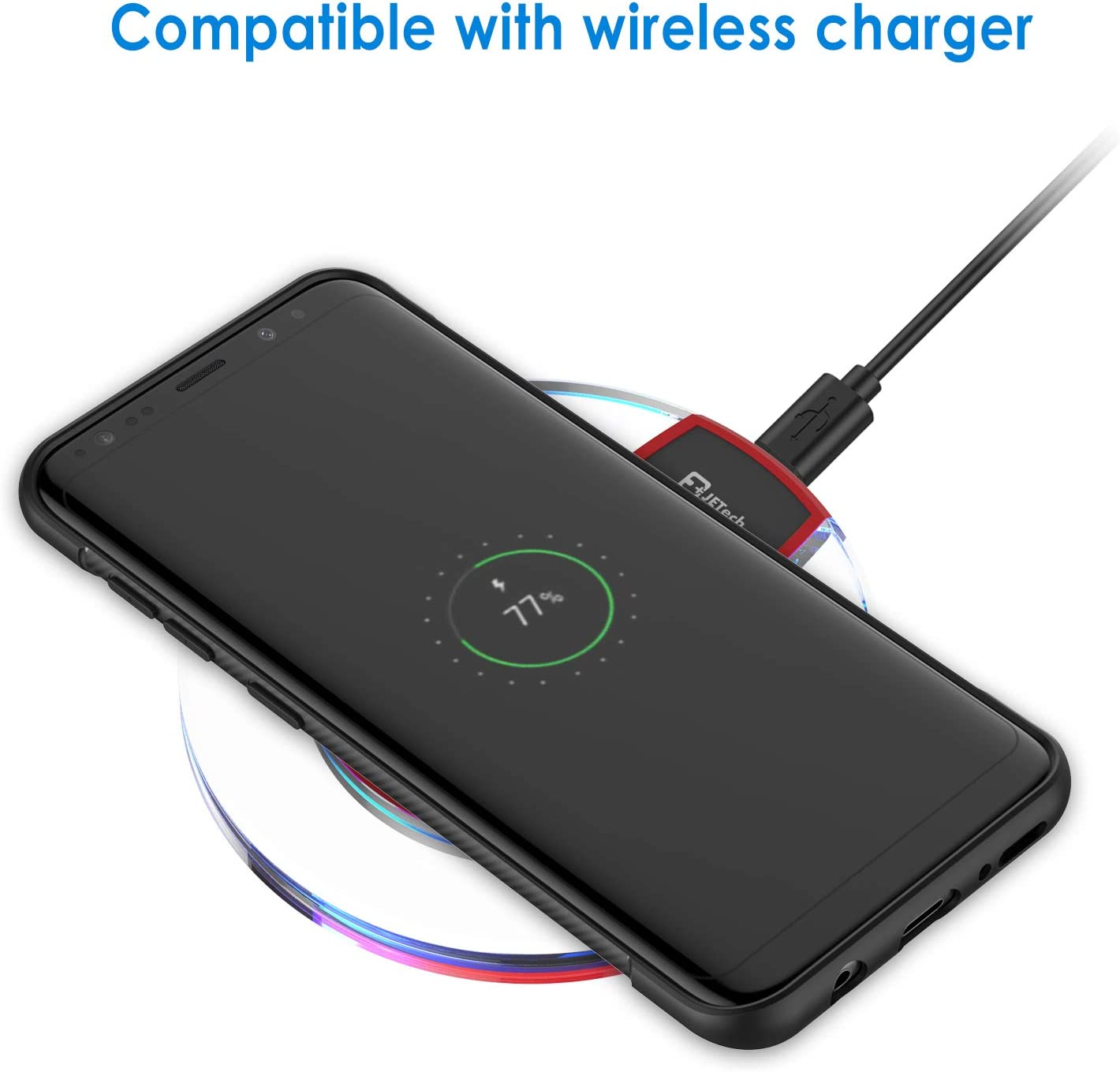 Jetech Slim Fit Case for Samsung Galaxy S9 (NOT for plus +), Thin Phone Cover with Shock-Absorption and Carbon Fiber Design (Black) image number 4