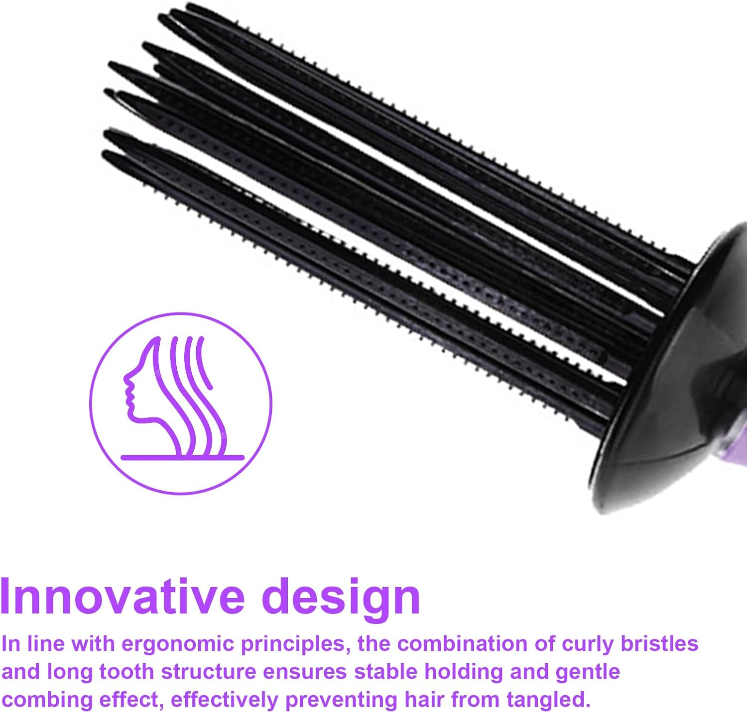 WJUAN Curl Comb Pack of 2, Environmentally Friendly Curly Hair Brush Made of Resin, Antistatic, Long Tooth Design, Fluffy Defined Curly Hair, Suitable for Home, Hairdressing Shop (26 X 6.5 Cm) image number 2