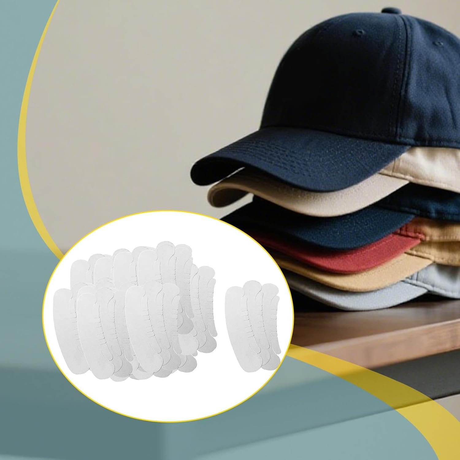 Oshhni 50 Pieces Baseball Cap Inserts Easy to Use Cardboard Cap Fitter Inserts image number 4