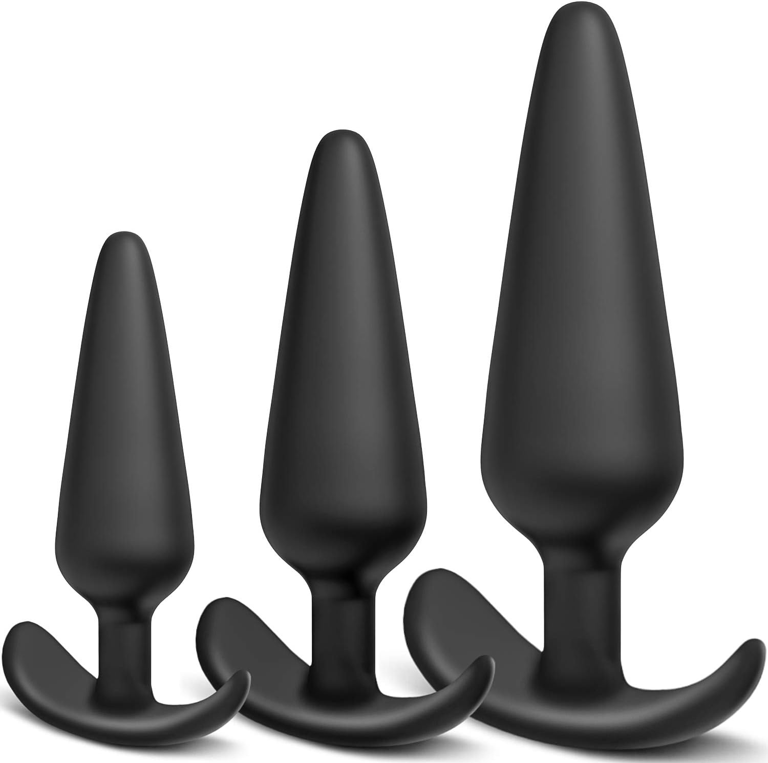 Anal Plug 3 Pcs Ultimate Training Kit Beginners, Funejoy Butt Plug Small Medium Large for Stretching, Easy to Use Pleasure Comfort for Solo Men and Women image number 4