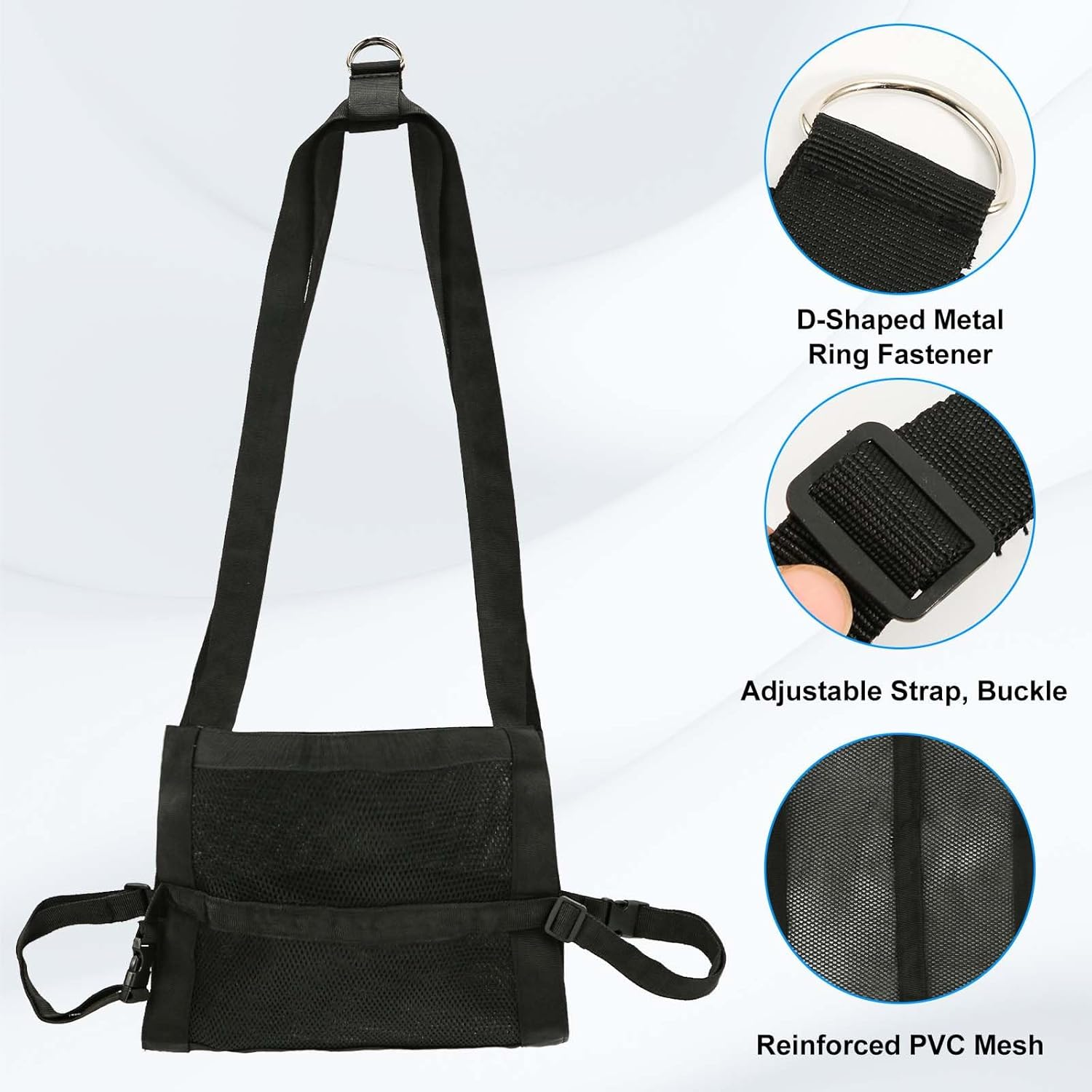 Calf Sling for Weighing Newborn Animals, Lamb Weight Sling with Adjustable Straps & Buckle Nylon Hanging Scale Livestock Sling for Baby Goat Hoof Trimming Dog Grooming image number 5