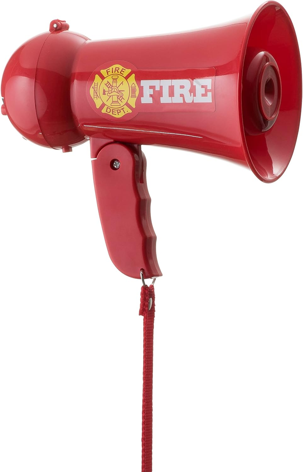 Dress up America 911 Pretend Play Kids Fire Fighter'S Megaphone (Bullhorn) with Siren Sound and Handheld Mic Toy, Red image number 5