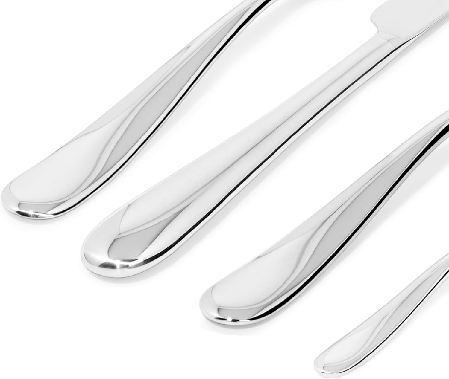 Alessi 5180S24 Nuovo Milano - Design Cutlery Set, 18/10 Stainless Steel, Mirror Polished, 24 Pieces image number 1