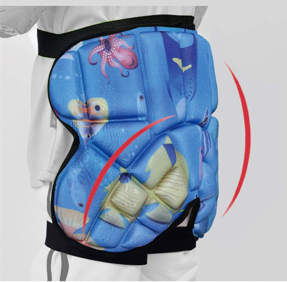 Topeter Kids Butt Hip Protection Shorts Skate Butt Pad Cushion Protective Sports Guard - Blue image number 4