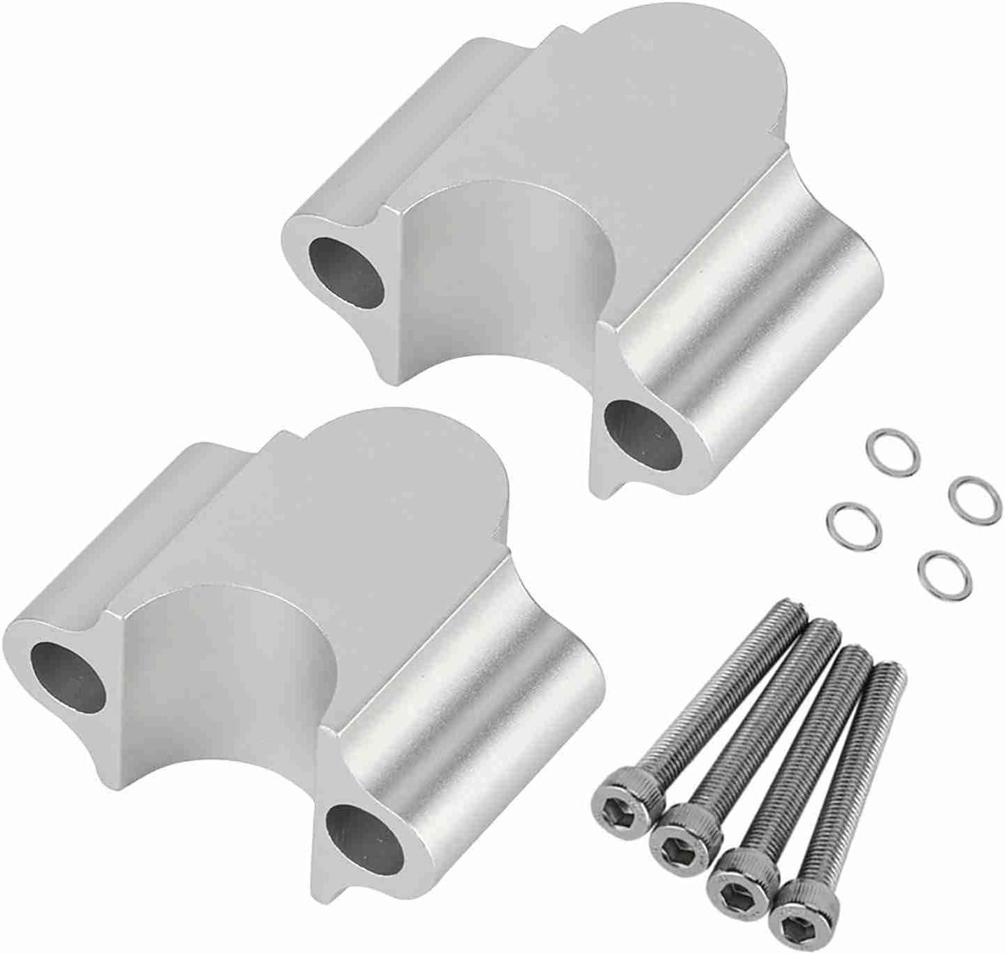 Universal Fit Motorcycle Handlebar Riser, 30Mm Aluminum Alloy Handlebar Riser Clamp for 7/8 Inch Handlebars, Durable Electroplated Finish - Black image number 5