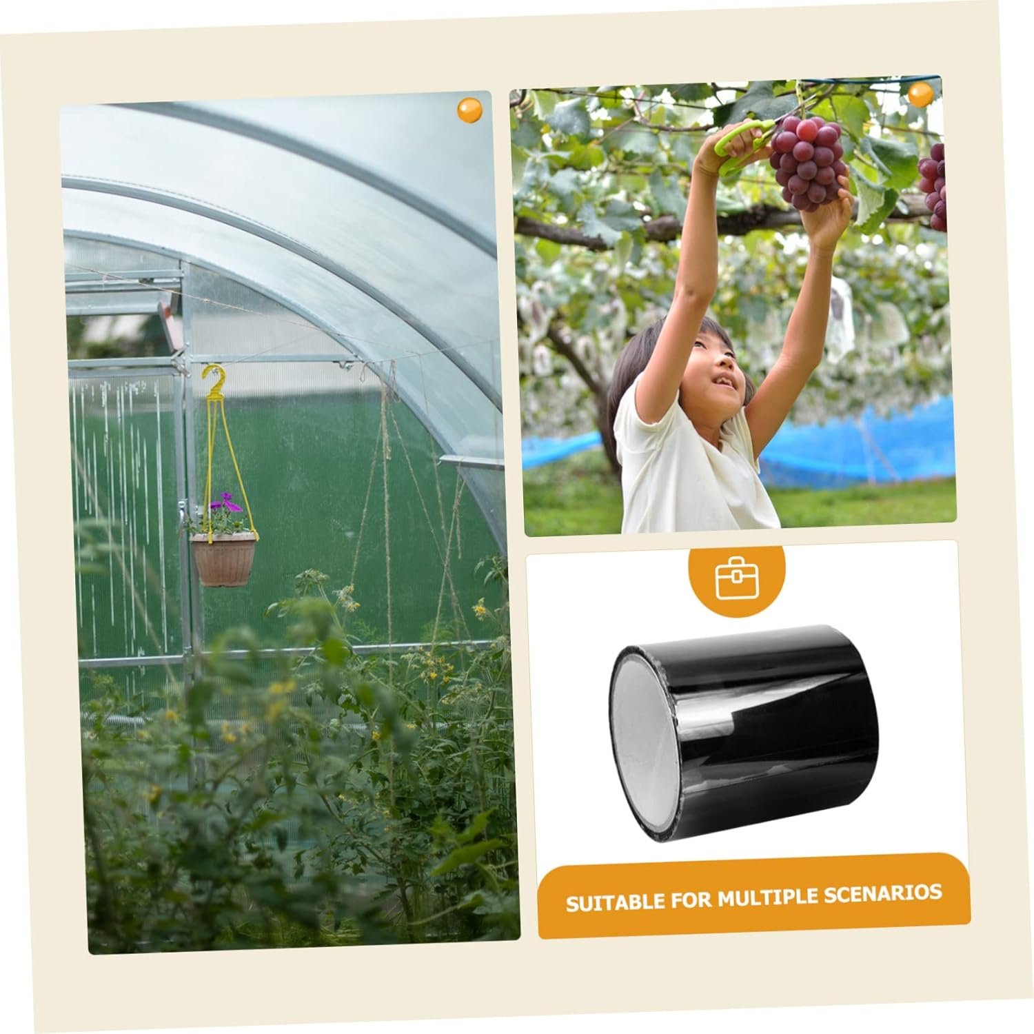 Tofficu 2Rolls Agricultural Repair Tape Greenhouse Film Cover Patch Self-Adhesive image number 4