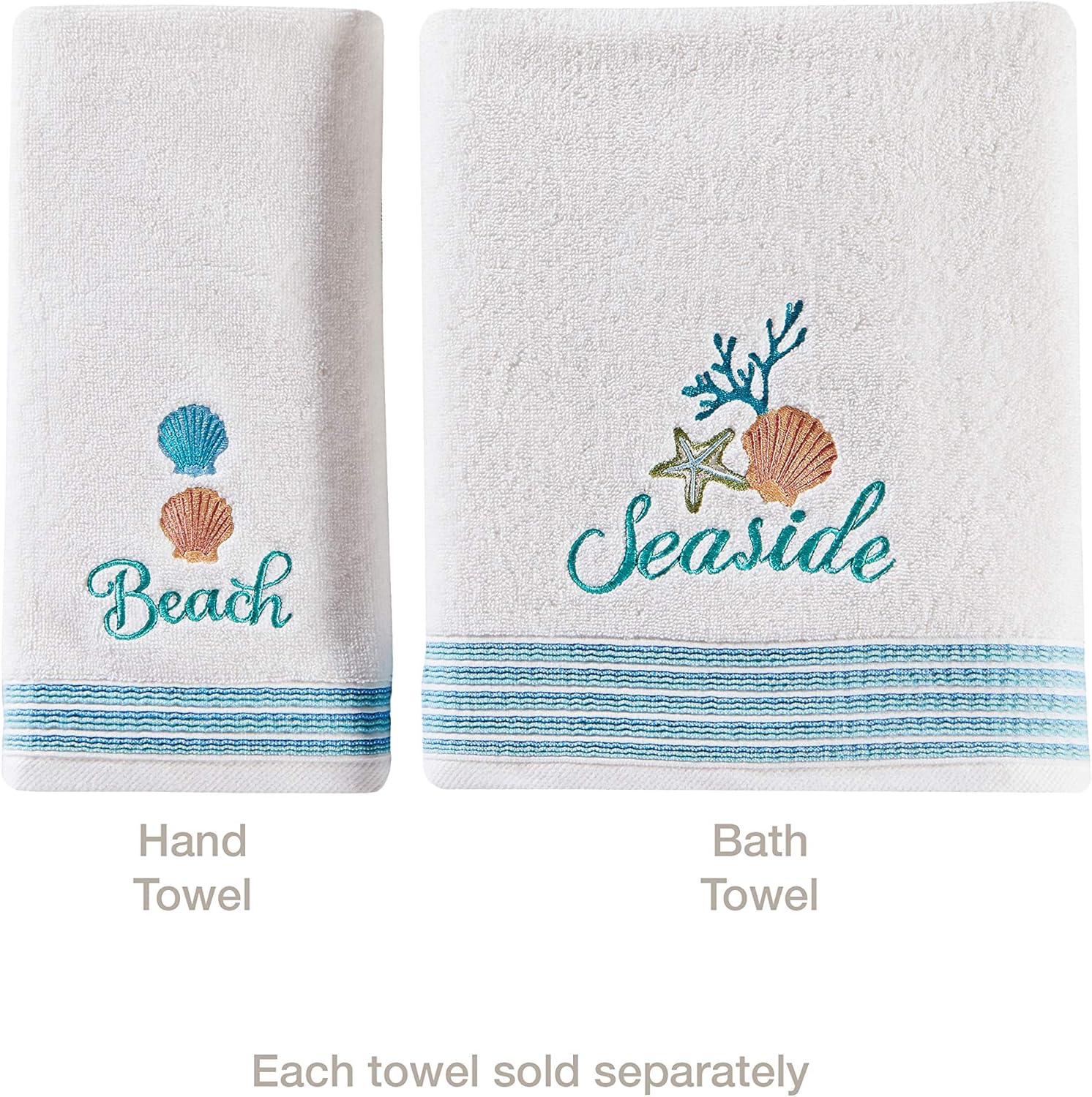 SKL Home by Saturday Knight Ltd. South Seas 2-Piece Hand Towel Set, White image number 4