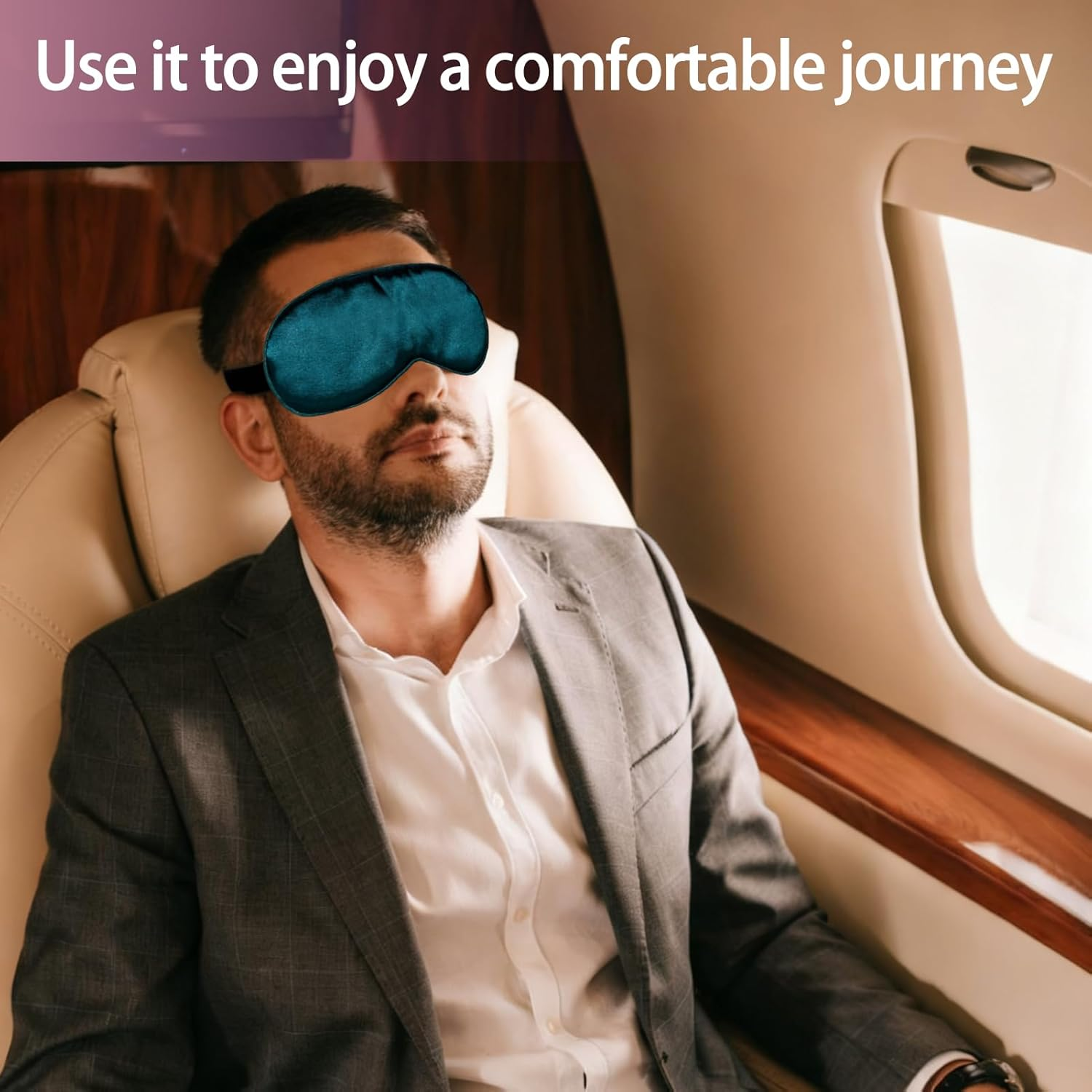 3 Pcs Silk Sleep Mask, Silk Eye Cover with Adjustable Strap Full Blackout Sleeping Mask Ultra Soft Breathable Design, Eye Masks for Travel Plane Nap Meditation Yoga Shift Work Night Rest image number 6