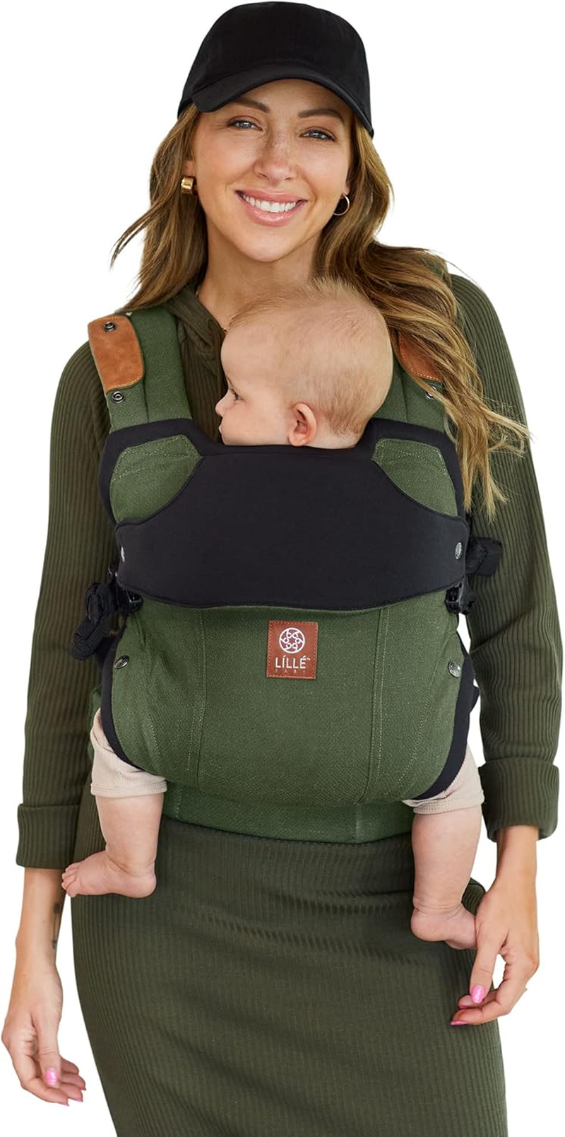 Lillebaby Elevate Baby Carrier (Olive) - Ergonomic, Lightweight and Breathable/Multiposition, Hands Free Baby Carrier, Two-Way Adjustable Straps, Adjustable Head Support, for Newborns and Toddlers image number 1