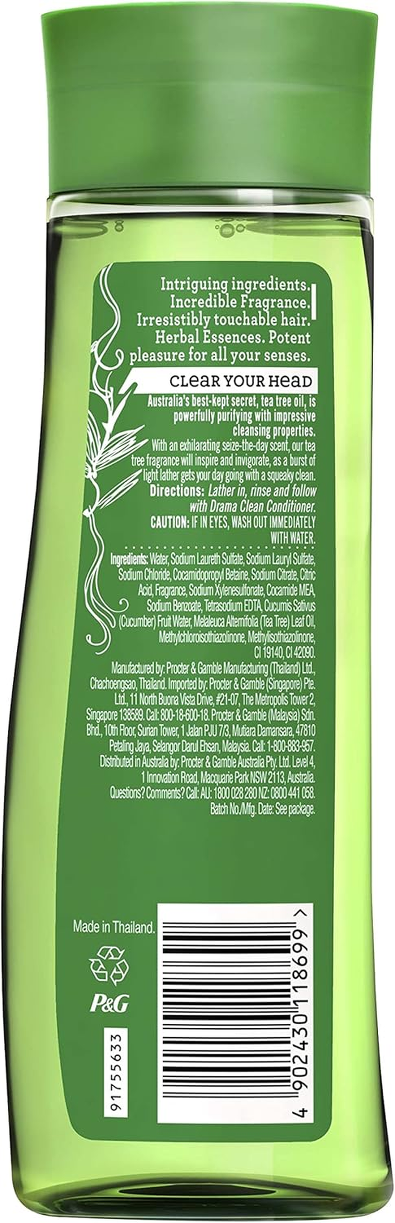 Herbal Essences Drama Clean Shampoo, 300Ml image number 2