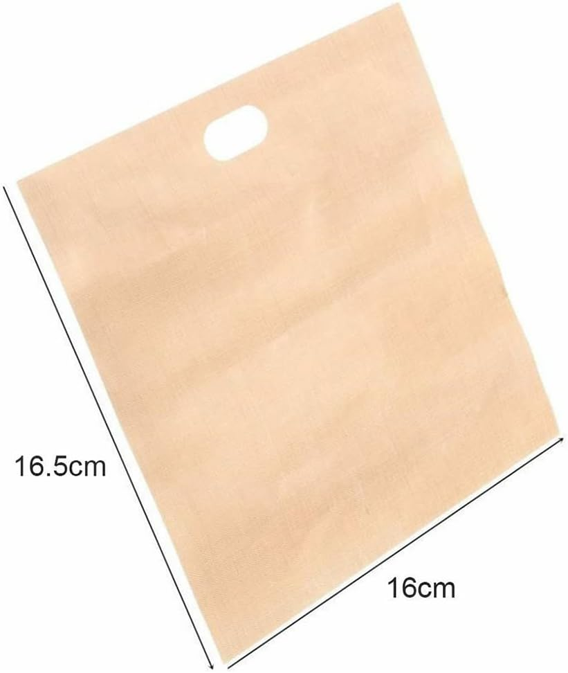 10PCS Reusable Toaster Bag Gluten Free Bread Bag Sandwich Toasting Brown Bags AU image number 3