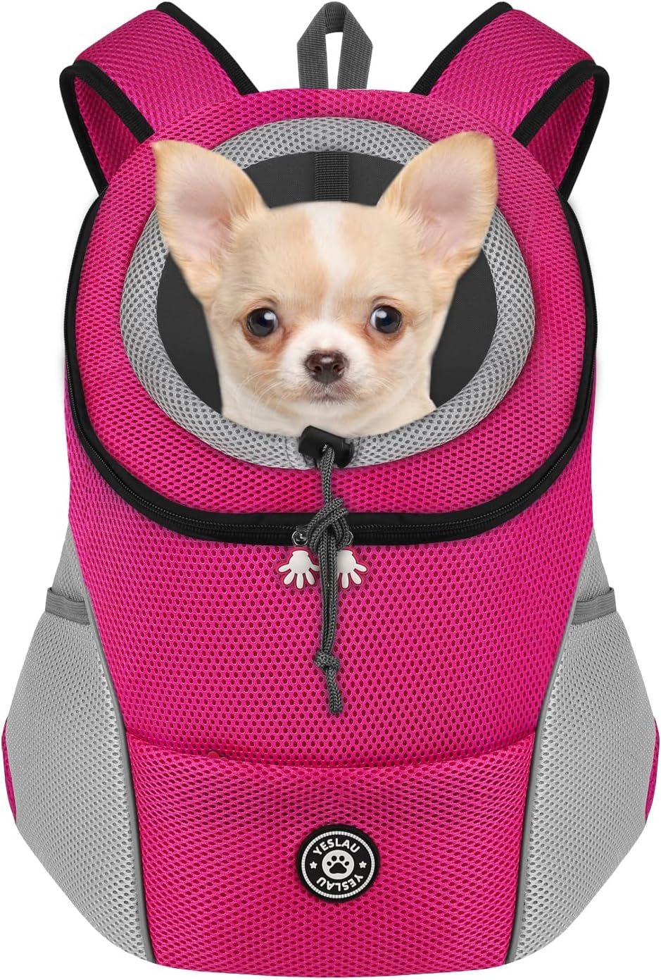 Dog Backpack Carrier Pet Carrier for Small Medium Dogs Travel Bag Front Pack Breathable Adjustable with Safety Reflective Strips for Hiking Outdoor Cats