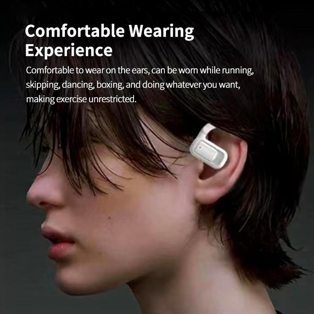 HISHELL Open Headphones with Voice Translator, Real Time Translator Device, Bluetooth Earbuds with Ear Hook for 144 Languages Online, Voice Translator with App, Fits Ios and Android (Black)