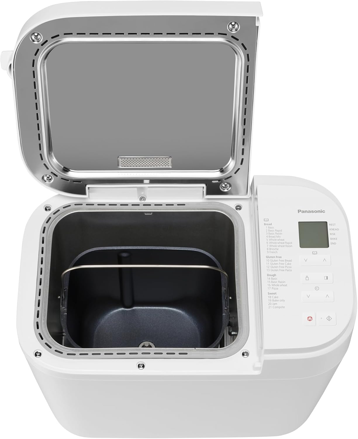 Panasonic Automatic Bread Maker with Fruit & Nut Dispenser, 30 Auto Programmes, Gluten Free Modes, White (SD-R2530WST)