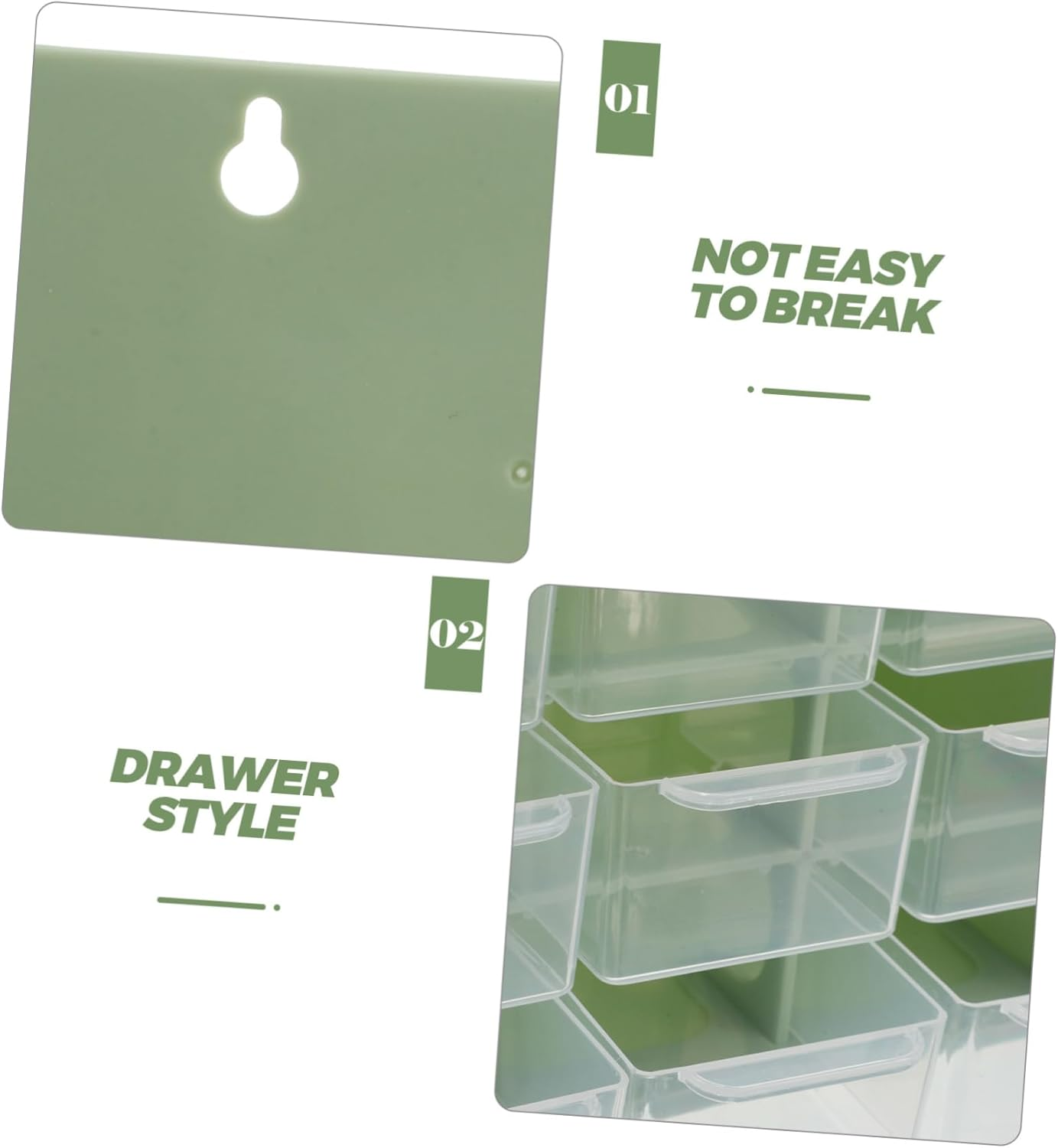 GANAZONO Plastic Storage Box Compartment Makeup Organizer for Teacher Toolbox Craft Supplies Office Desktop Rv Home image number 3