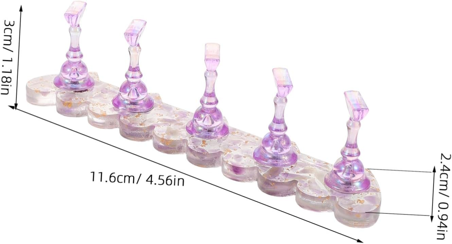 BIUDECO Iridescent Nail Practice Stand Portable Manicure Training Kit for Beginners Lightweight Fake Nail Holder for Home and Teaching image number 5