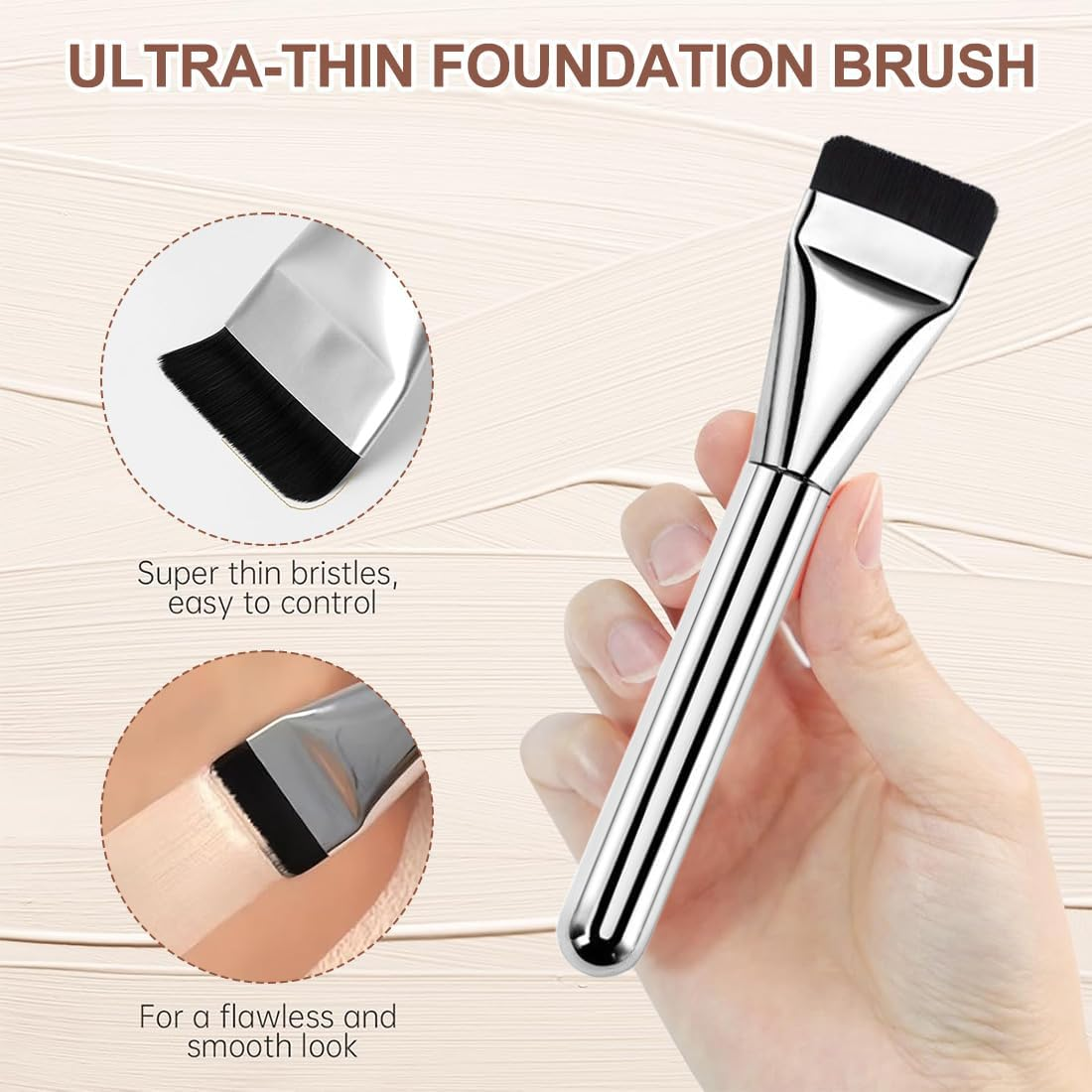 GGUFAY 2 Pieces Foundation Brushes Makeup Concealer Brush Women Liquid Foundation Powder Brush Makeup Brush Women Girls Beauty Gift image number 3