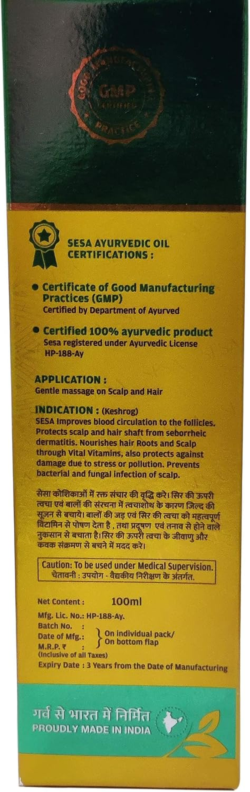 Ayucine Forever Sesa Sesa Ayurvedic Oil- 100Ml X Pack of 5 image number 4