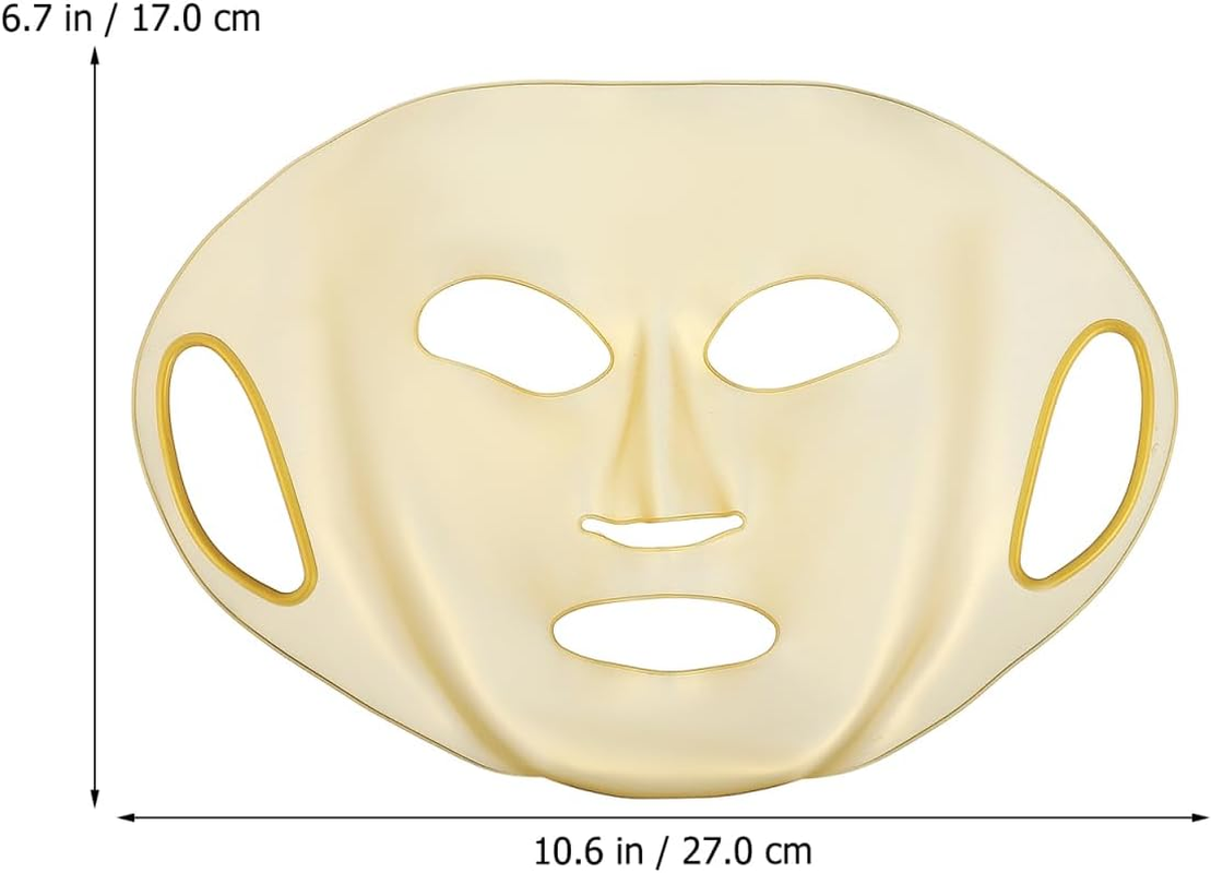 Reusable Silicone Face Mask Covers with Ear Hooks for Moisturizing Skin Care 3-Pack 10.63X6.69 Inch Protective Cover for Home Spa and Beauty Routine image number 1