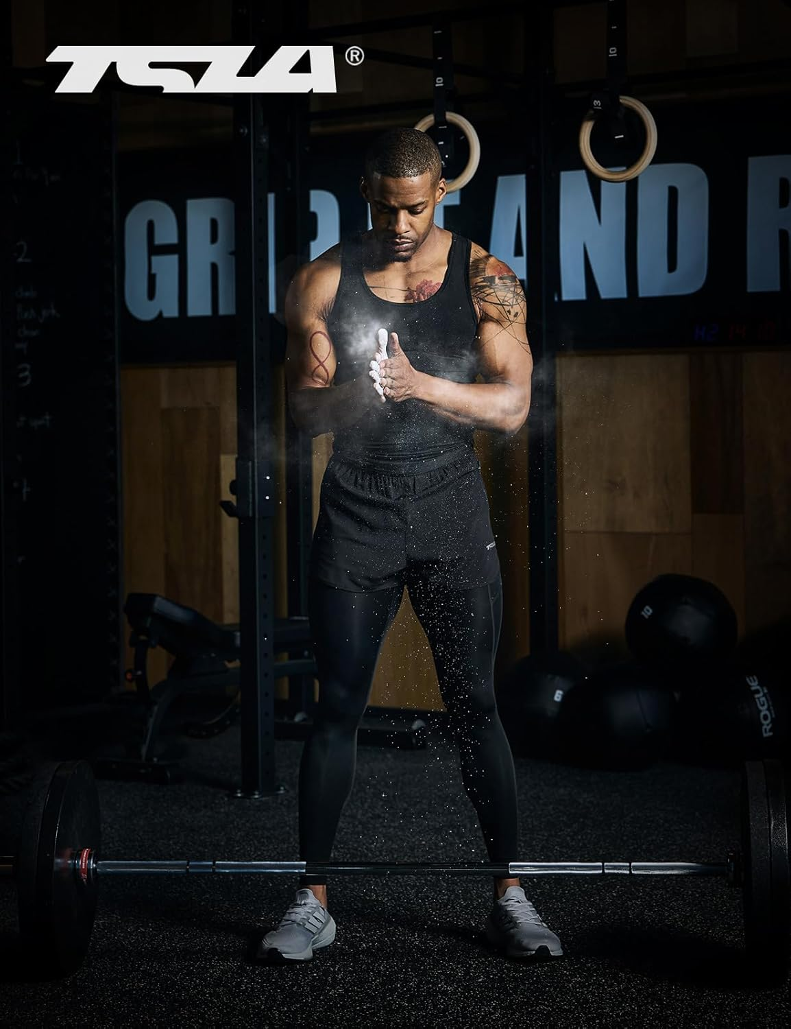 TSLA Men'S Athletic Compression Sleeveless Tank Top, Cool Dry Sports Running Basketball Workout Base Layer MUN24-WHZ Small image number 6