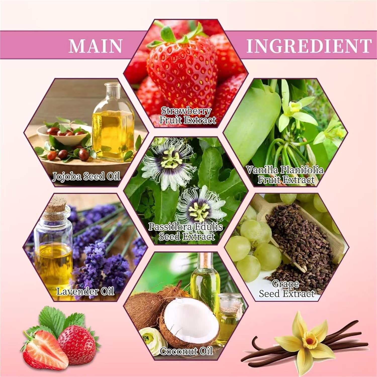 After Shave Oil - Strawberry & Vanilla Scent ， Nourishing Formula for Smooth Skin ， Prevents Dryness & Ingrown Hairs ， Ideal for Women image number 1