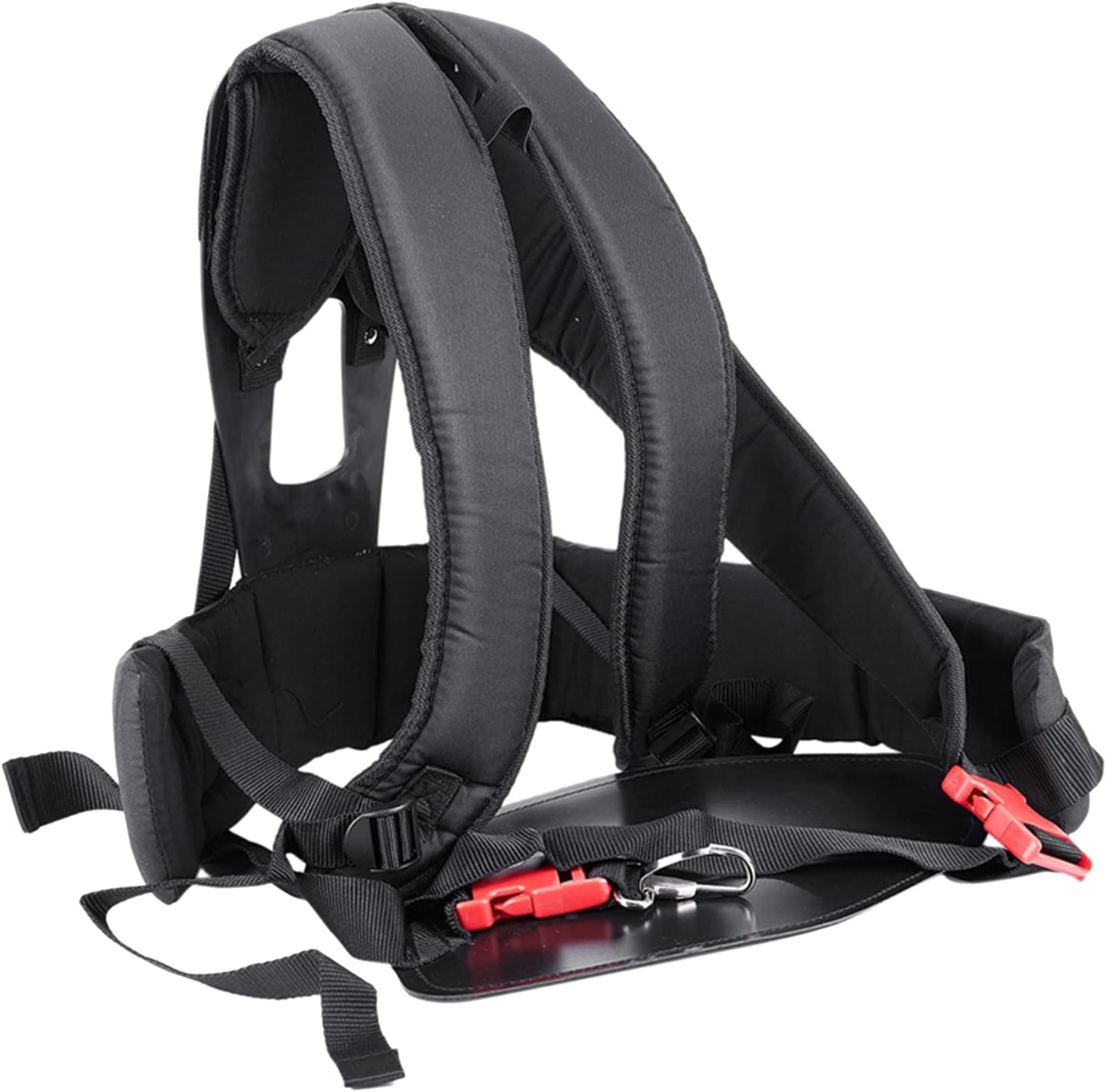 Comfort Padded S Double Shoulder Strap Harness Thicken Brush Cutter Belt Lawn Mower String Brushcutters Harness Black image number 2