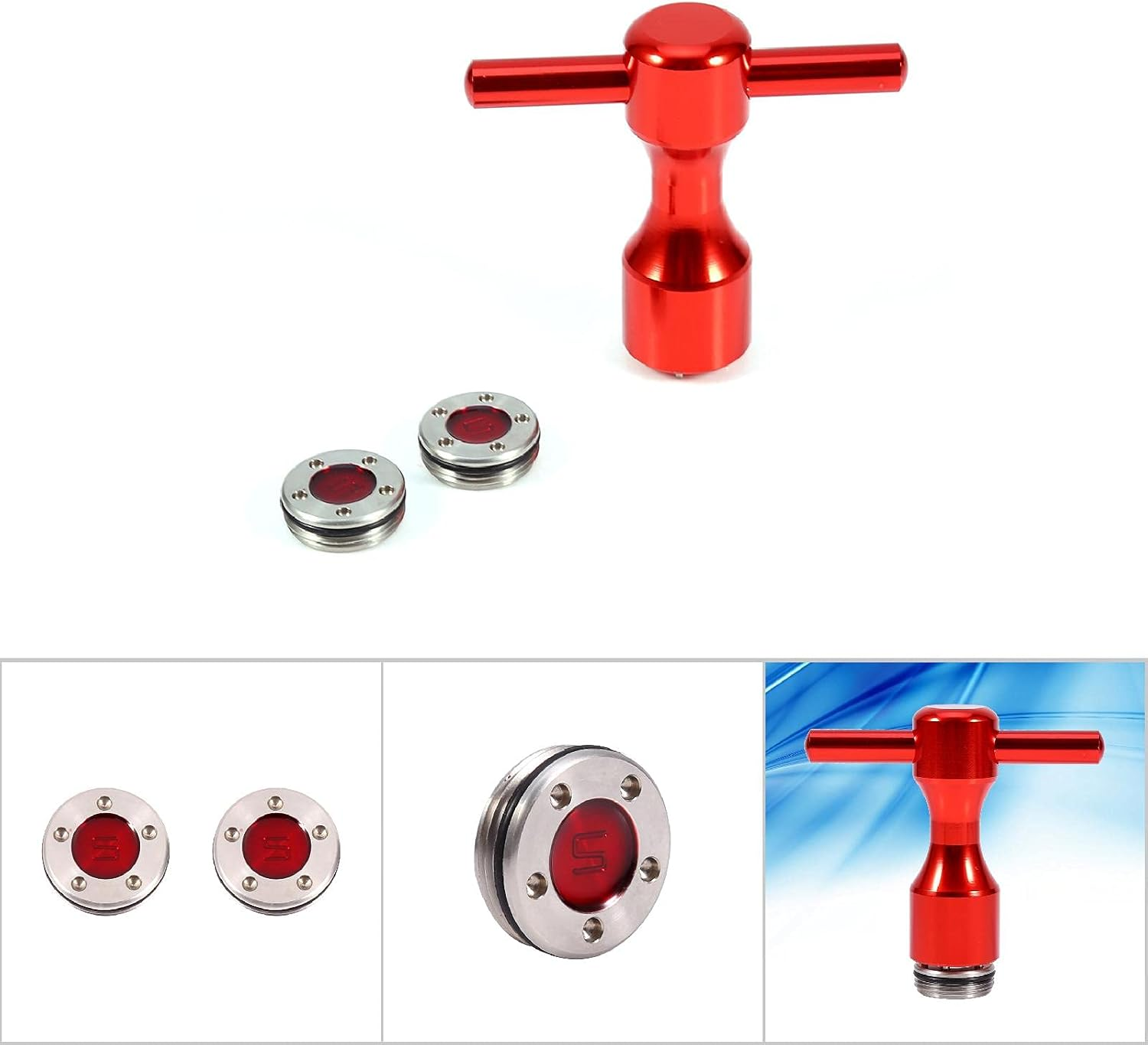 2PCS Putter Weights 5G/10G/15G/20G with Red Wrench Kit Replace for Putters (5G) image number 4